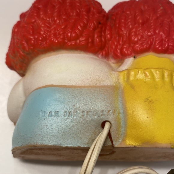 Vintage 1969 Raggedy Ann & Andy, Table Top Night Light, in Working Condition - Picture 3 of 10